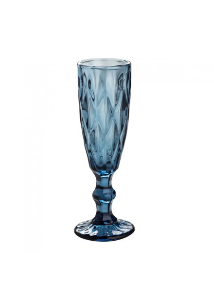 Bicchiere in vetro blu mirtillo 240 ml