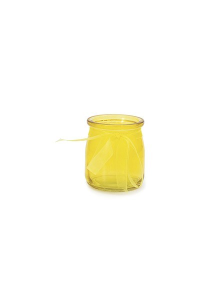 Vasetto in vetro giallo (1pz)