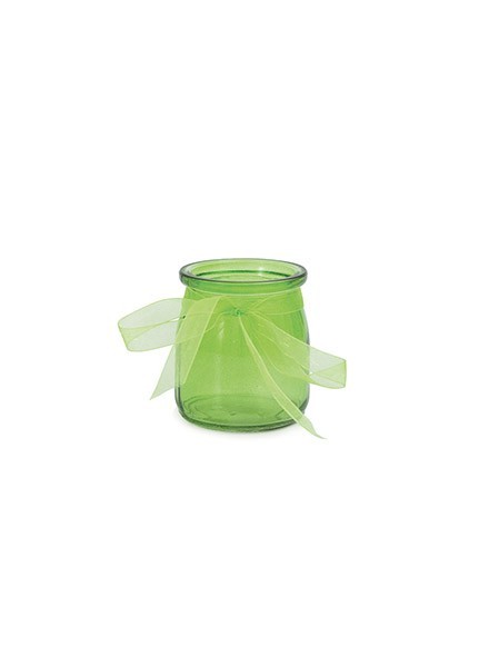 Vasetto in vetro verde (1pz)