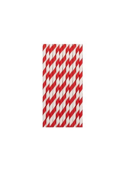Cannucce righe rosso (12pz)