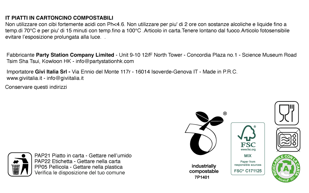 Safety Warning - Articolo non soggetto al Regolamento Safety Warning - Articolo non soggetto al Regolamento