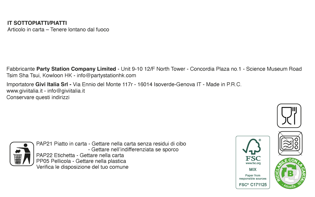 Safety Warning - Articolo non soggetto al Regolamento