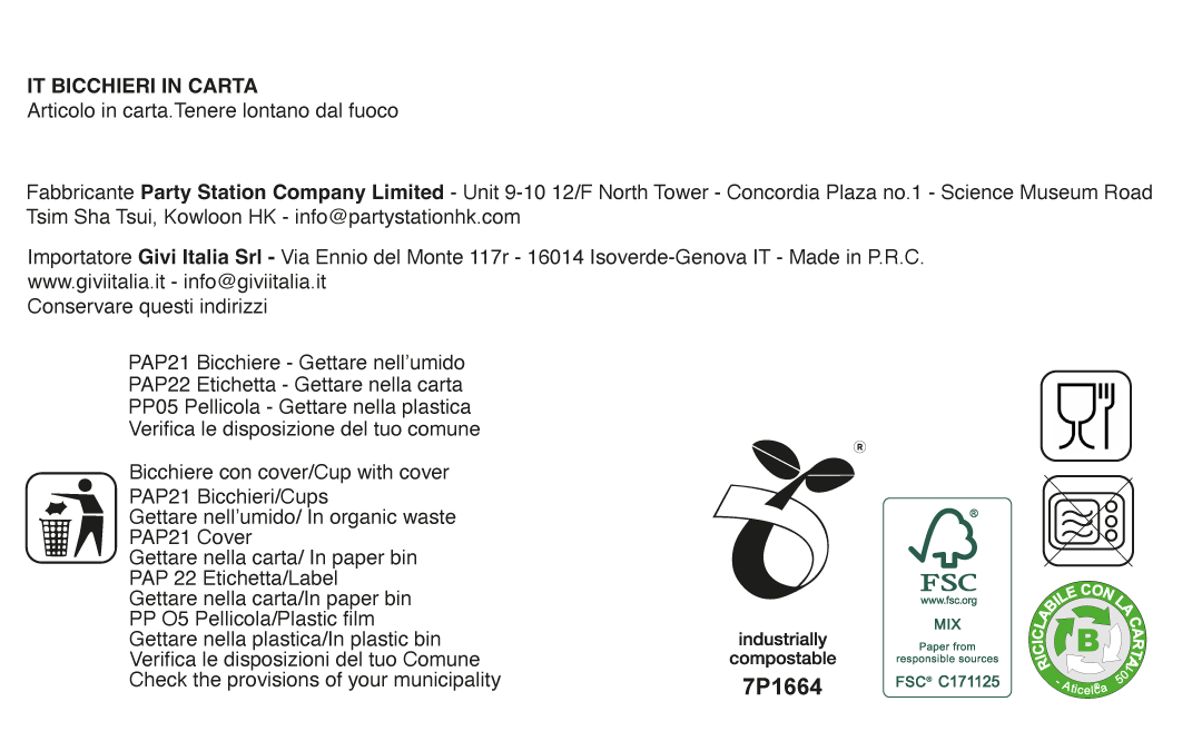 Safety Warning - Articolo non soggetto al Regolamento